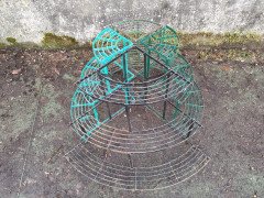 Three French Mid Century Corner Quarter Moon Iron Plant Pot Shelves or Stands - Thumbnail 3