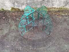 Three French Mid Century Corner Quarter Moon Iron Plant Pot Shelves or Stands - Thumbnail 4