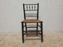 Phillip Webb for William Morris, An Original Pair of Sussex Ebonised Side Chairs - Thumbnail 8
