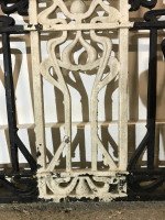 Arts & Crafts Cast Iron Gate with Its Original Side Post All with Floral Details - Thumbnail 10