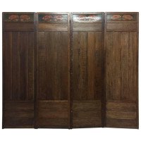 Liberty & Co. Arts & Crafts Four Fold-Screen with Stylized Floral Details - Thumbnail 6
