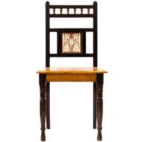 Bruce Talbert. Aesthetic Movement Hall Chair with Minton's tile by Dr C Dresser - Thumbnail 1