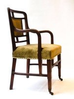 Edward William Godwin. Made by William Watt. an Anglo- Japanese Walnut Armchair. - Thumbnail 2