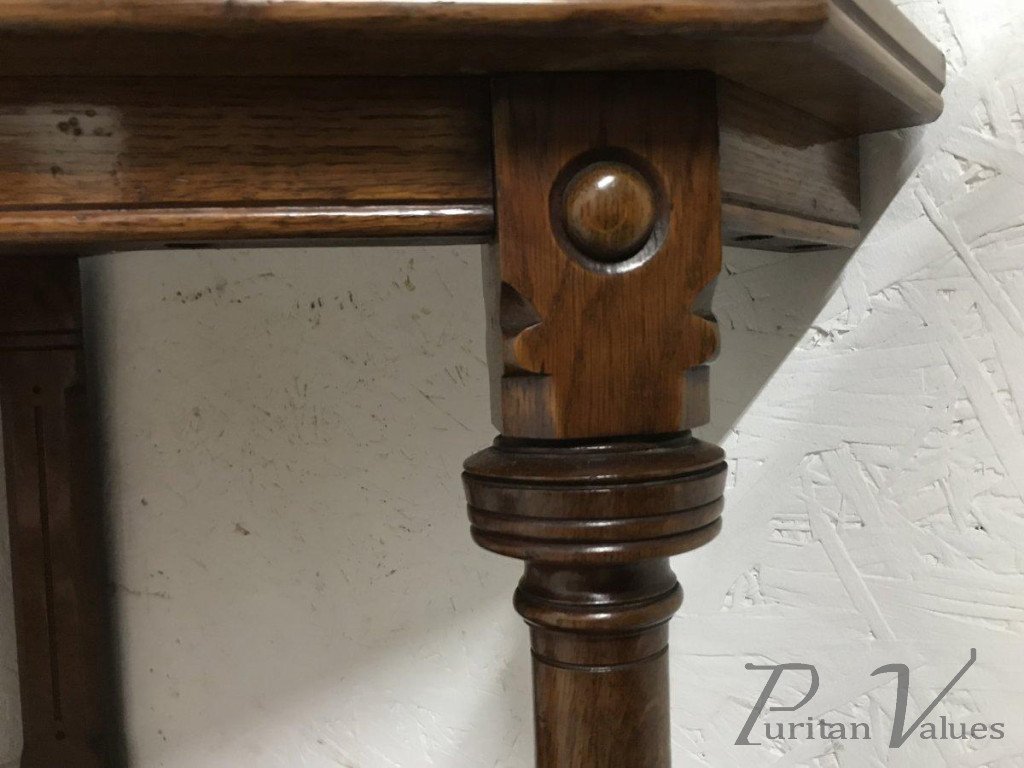 Charles Bevan for Marsh Jones & Cribb. A Gothic Revival Oak Ã‰tagÃ¨re/Corner Piece - Image 8