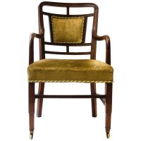 Edward William Godwin. Made by William Watt. An Anglo-Japanese Walnut Armchair