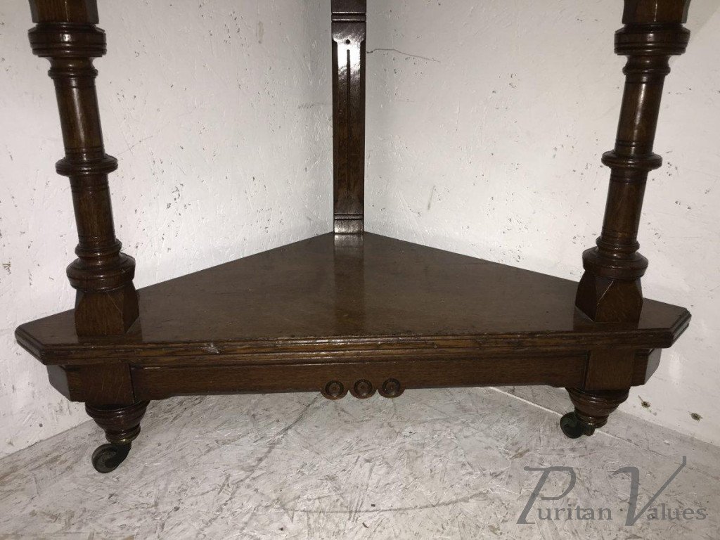 Charles Bevan for Marsh Jones & Cribb. A Gothic Revival Oak Ã‰tagÃ¨re/Corner Piece - Image 13