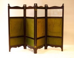 E. W. Godwin (attributed). an Anglo- Japanese Four-fold Screen with Japanese Silk Scenes - Thumbnail 2