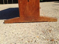 Peter Waals, Arts & Crafts Figured Oak Refectory Table with Exaggerated Feet - Thumbnail 7