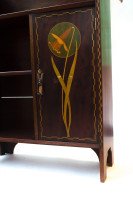 Shapland and Petter Walnut Bookcase with Daffodil Inlays after MH Baillie Scott - Thumbnail 2