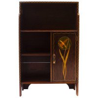 Shapland and Petter Walnut Bookcase with Daffodil Inlays after MH Baillie Scott - Thumbnail 4