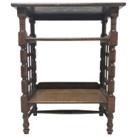 Liberty & Co Attributed, Arts & Crafts Book Stand with Moorish Turned Decoration - Thumbnail 1