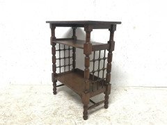 Liberty & Co Attributed, Arts & Crafts Book Stand with Moorish Turned Decoration - Thumbnail 2