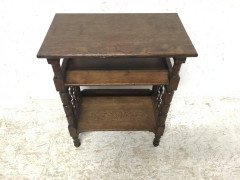 Liberty & Co Attributed, Arts & Crafts Book Stand with Moorish Turned Decoration - Thumbnail 4