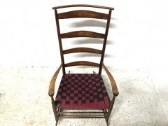 Three American Maple Shaker Ladder Back Rocking Chairs from Mt Lebanon New York. - Thumbnail 7
