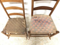 Three American Maple Shaker Ladder Back Rocking Chairs from Mt Lebanon New York. - Thumbnail 16
