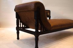 Anglo-Japanese Ebonized Chaise Longue Attributed to E W Godwin - Thumbnail 3
