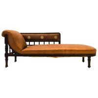 Anglo-Japanese Ebonized Chaise Longue Attributed to E W Godwin - Thumbnail 1