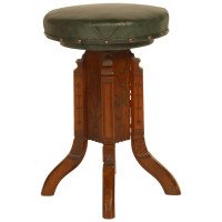 Aesthetic Movement Walnut Adjustable Revolving Stool - Thumbnail 1