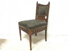 Bombay Art Furniture Anglo-Japanese Side Chair with a Lacquer Floral Panel - Thumbnail 2