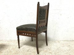 Bombay Art Furniture Anglo-Japanese Side Chair with a Lacquer Floral Panel - Thumbnail 3