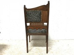 Bombay Art Furniture Anglo-Japanese Side Chair with a Lacquer Floral Panel - Thumbnail 4