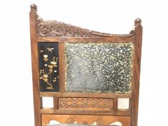 Bombay Art Furniture Anglo-Japanese Side Chair with a Lacquer Floral Panel - Thumbnail 5