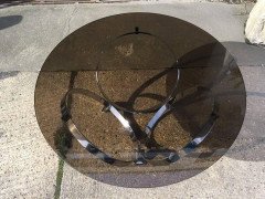 Heavy Gage Modernist 1970s Chrome Coffee Table in the Style of Knut Hesterberg - Thumbnail 4