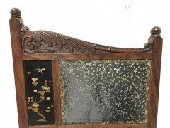 Bombay Art Furniture Anglo-Japanese Side Chair with a Lacquer Floral Panel - Thumbnail 7