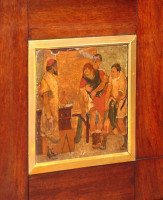 E. W. Godwin an Important Anglo-Japanese Bookcase Painted by Henry Stacy Marks - Thumbnail 12