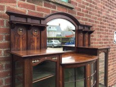 Waring and Gillows, an Exceptional, Bow Fronted Inlaid Display Cabinet - Thumbnail 2