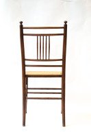 Anglo-Japanese Walnut and Caned Seat Side Chair, Attributed to E W Godwin - Thumbnail 2