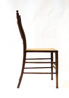 Anglo-Japanese Walnut and Caned Seat Side Chair, Attributed to E W Godwin - Thumbnail 3