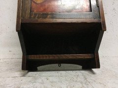 Liberty & Co. an Oak Smokers Wall Cabinet with a Gentleman Smoking a Pipe - Thumbnail 1