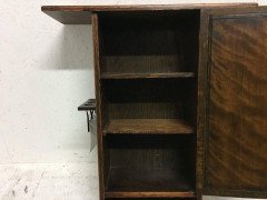 Liberty & Co. an Oak Smokers Wall Cabinet with a Gentleman Smoking a Pipe - Thumbnail 5