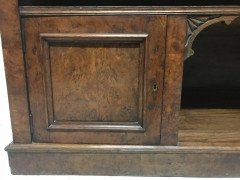 Pugin Style Large Gothic Revival Oak & Burr Oak Bookcase with Corinthian Columns - Thumbnail 6