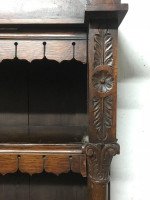 Pugin Style Large Gothic Revival Oak & Burr Oak Bookcase with Corinthian Columns - Thumbnail 10