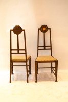 Pair of Arts & Crafts Oak Side Chairs by G M Ellwood, Made by J S Henry - Thumbnail 3