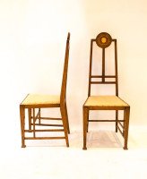 Pair of Arts & Crafts Oak Side Chairs by G M Ellwood, Made by J S Henry - Thumbnail 2