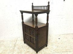 Charles Bevan, Gillows & Co. an Aesthetic Oak Cabinet with Carved Birds & Fish - Thumbnail 3