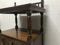 Charles Bevan, Gillows & Co. an Aesthetic Oak Cabinet with Carved Birds & Fish - Thumbnail 7