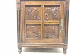 Charles Bevan, Gillows & Co. an Aesthetic Oak Cabinet with Carved Birds & Fish - Thumbnail 8