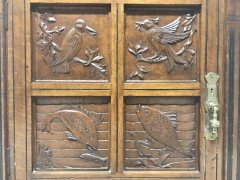 Charles Bevan for Gillow and Co. – Aesthetic Oak Cabinet with Birds and Fish - Thumbnail 9