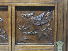 Charles Bevan, Gillows & Co. an Aesthetic Oak Cabinet with Carved Birds & Fish - Thumbnail 11