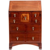Ernest Gimson Attributed, Arts & Crafts Cotswold Walnut Bureau - Thumbnail 8