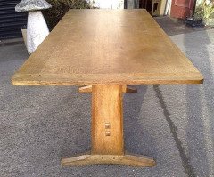 Cotswolds School Arts & Crafts Oak Dining Suite, Sideboard, 6 Armchairs, & Table - Thumbnail 5