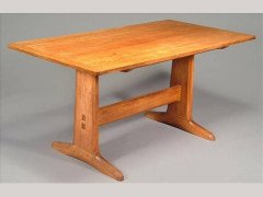 Cotswolds School Arts & Crafts Oak Dining Suite, Sideboard, 6 Armchairs, & Table - Thumbnail 6
