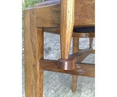 Cotswolds School Arts & Crafts Oak Dining Suite, Sideboard, 6 Armchairs, & Table - Thumbnail 7