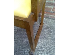 Pair Oak Armchairs, in the Style of Liberty & Co with Heart Cut- Out to the Backs - Thumbnail 15