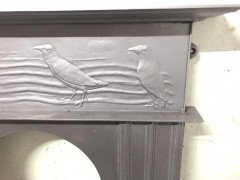 CFA Voysey, Attributed to George Wright a Cast Iron Fireplace with Feeding Crows - Thumbnail 4