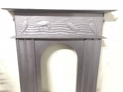 CFA Voysey, Attributed to George Wright a Cast Iron Fireplace with Feeding Crows - Thumbnail 3
